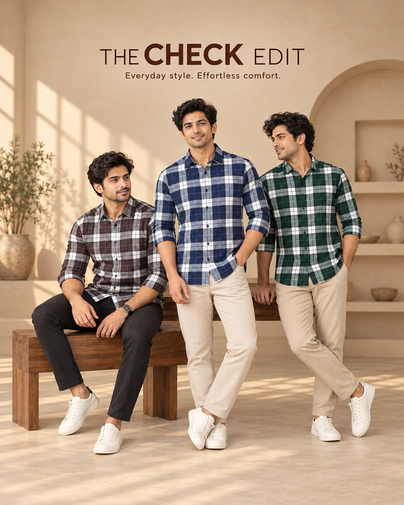 The Check Edit – Pack of 3 Check Shirts