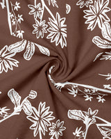 Brown Jungle Print Ethnic Shirt