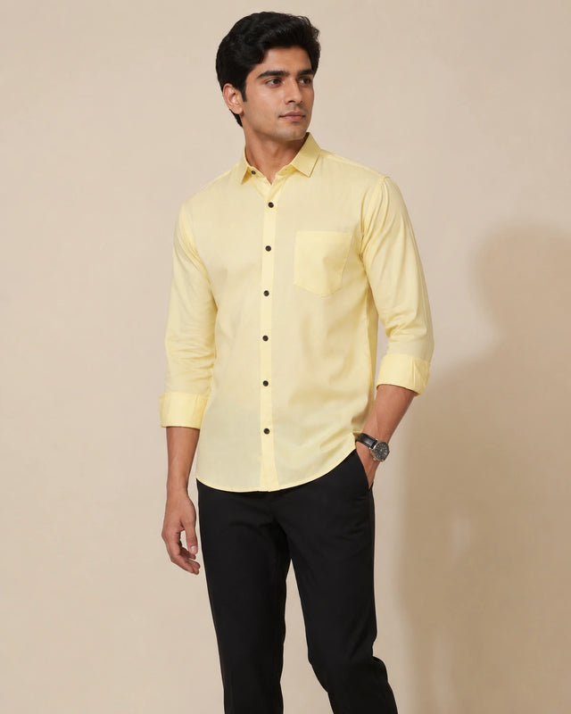 Lemon Yellow Formal Shirt