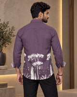 Purple Jungle Print Shirt - Front View 1