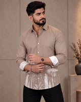 Khaki Jungle Print Shirt - Front View 3