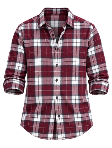 Maroon Bold Check Shirt