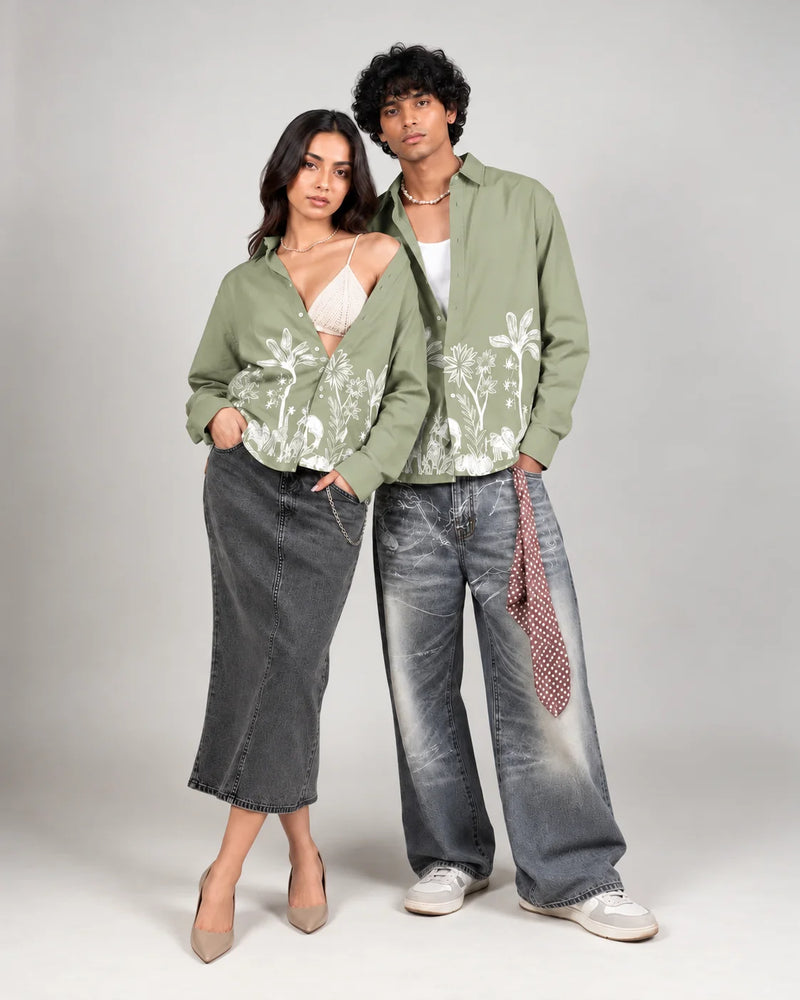 Pista Jungle Print Ethnic Shirt
