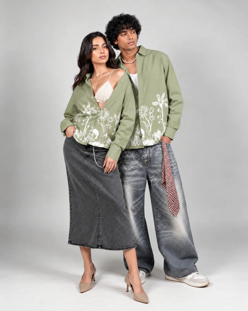 Pista Jungle Print Ethnic Shirt