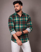 Green Check Shirt - Front View 2